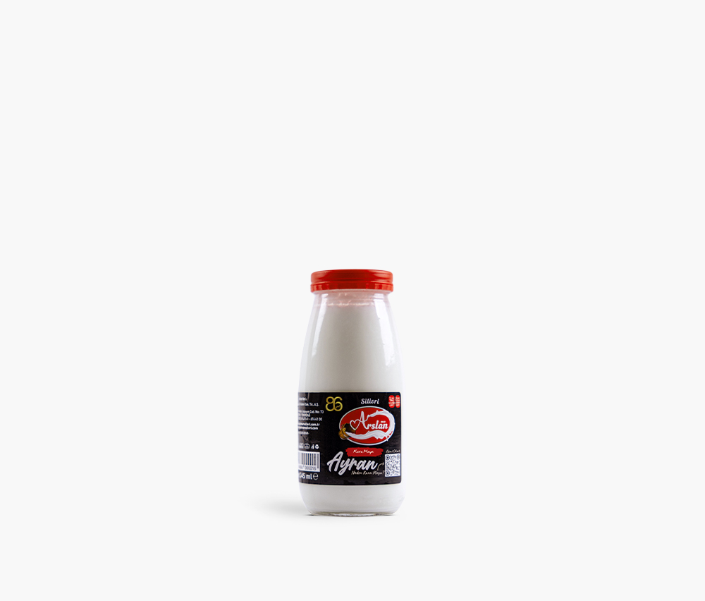 Kara Maya Cam Şişe Ayran 245ml